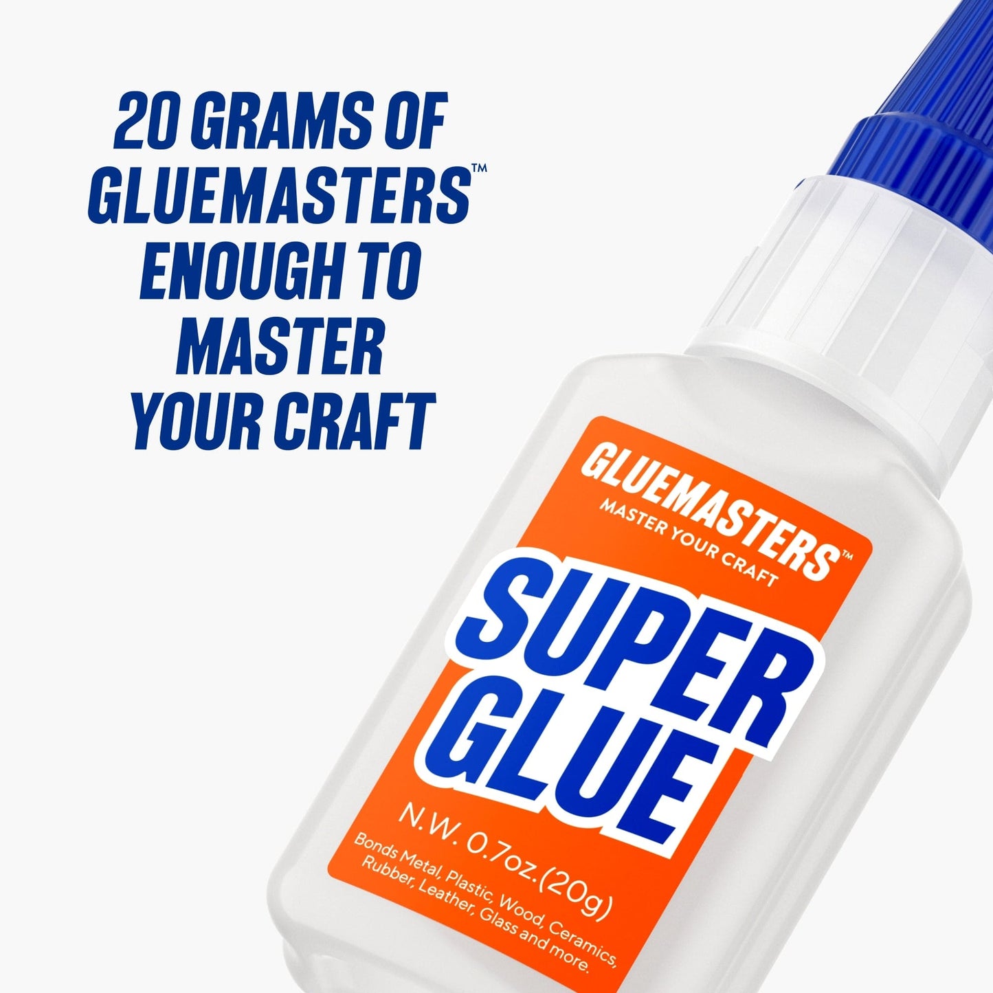 GLUE MASTERS Professional Grade Cyanoacrylate (CA) All Purpose Super Glue 20 Gram for Wood, Plastic, Ceramic & DIY Crafts