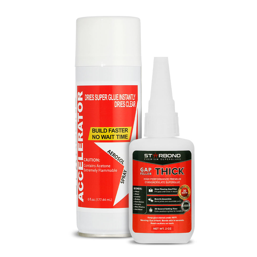 2 oz. Thick Super Glue and 6 oz. Accelerator Bundle