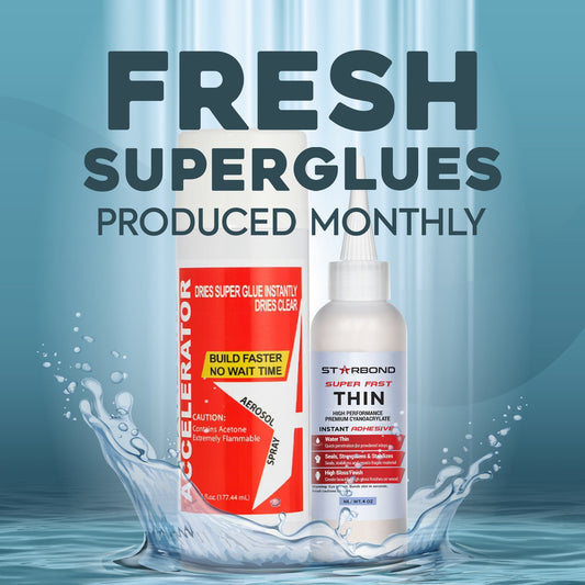 4 oz. Super Fast Thin Super Glue and 6 oz. Accelerator Bundle